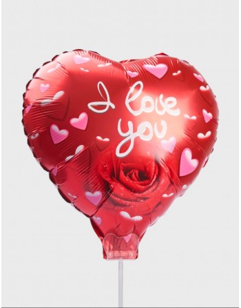 GLOBO I LOVE YOU CON ROSA...