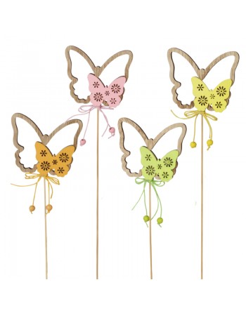 MARIPOSA  COLORES MADERA