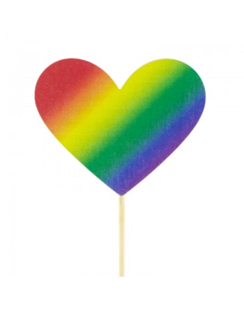 PIN CORAZON ARCO IRIS.