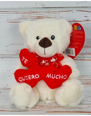 OSO MEDIANO CON 3 CORAZONES.