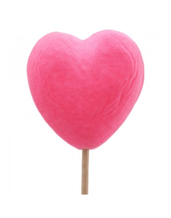 PIN CORAZÓN TERCIOPELO ROSA