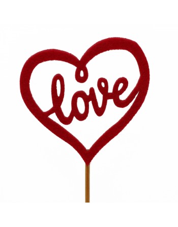 PIN CORAZON LOVE ROJO.